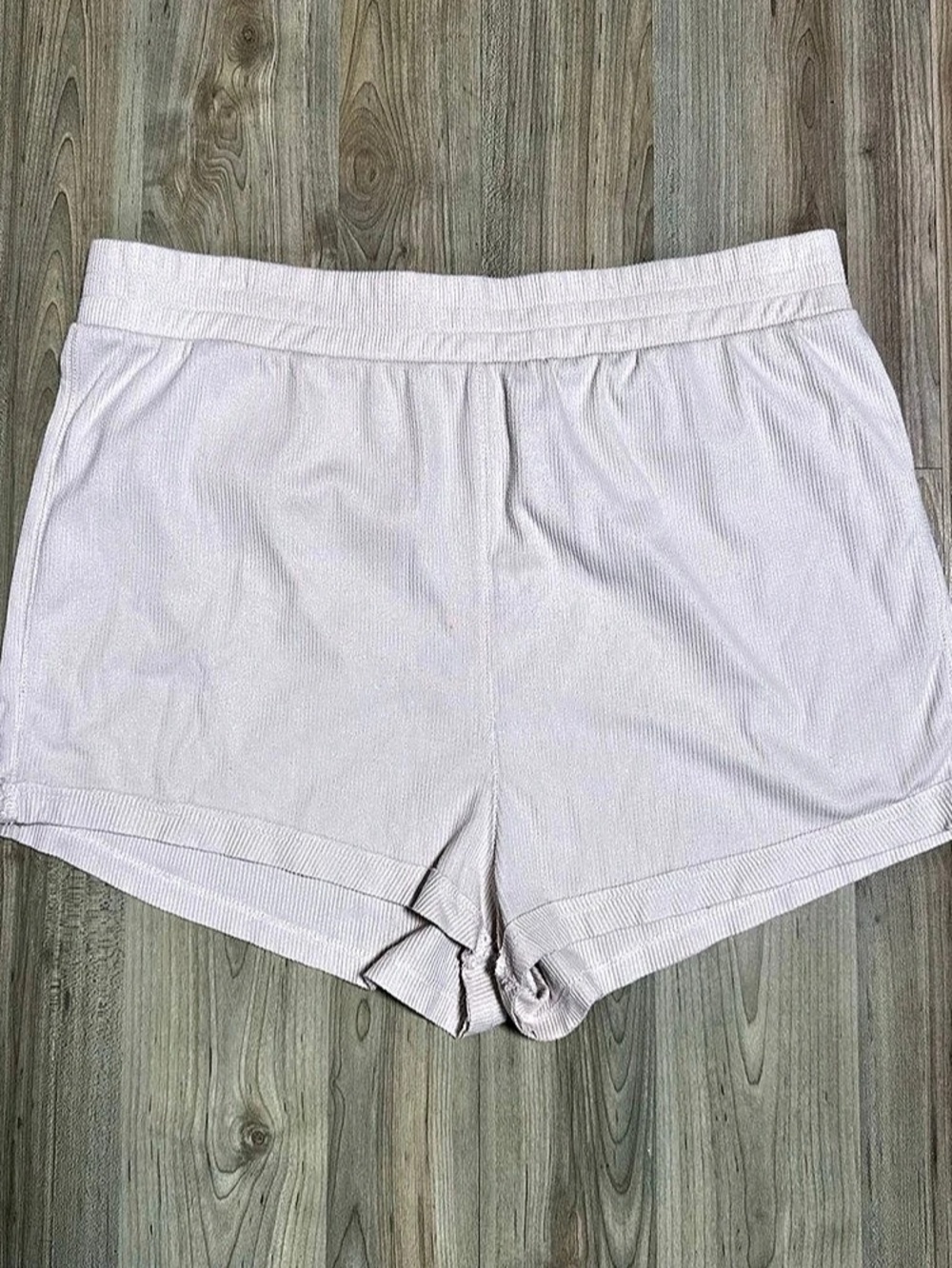 Free People Intimately Ribbed Shorts Size Medium White Cream Colored